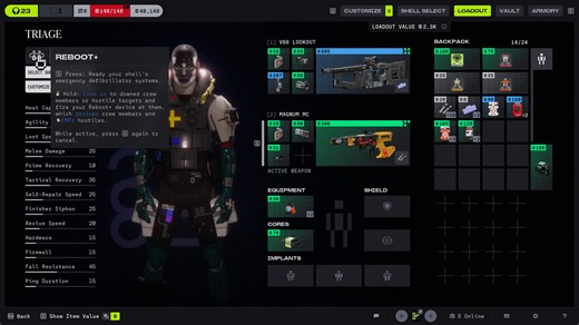 Best Triage Build for Marathon's Early Game