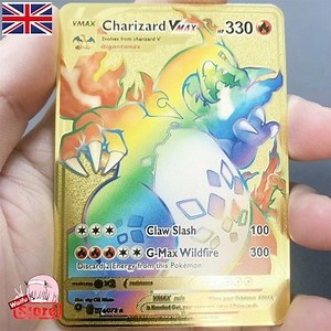 Pokemon Card Charizard Vmax Hyper Pokemon Gold Metal Card - CARTA IN METALLO TCG | eBay