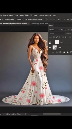 How to apply patterns on clothes in Photoshop #photoshop #tutorial #shorts