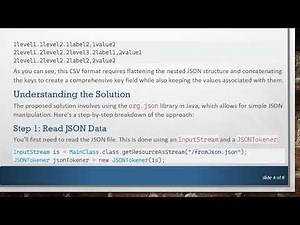 Converting JSON to a Customized CSV Format with Java