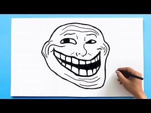 Troll Face Drawing 👺 [ Simple and Easy ] - Videos For Kids