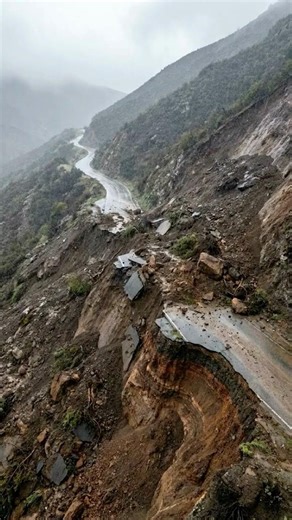 Watch How Engineers Rebuild a Road After a Massive Landslide 🌧️⛰️