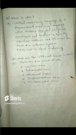 UML Question and answers series #youtube #oop #ytshorts #uml #yt #shorts