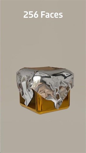 Cloth Simulation from 1 face to 64K faces 😍