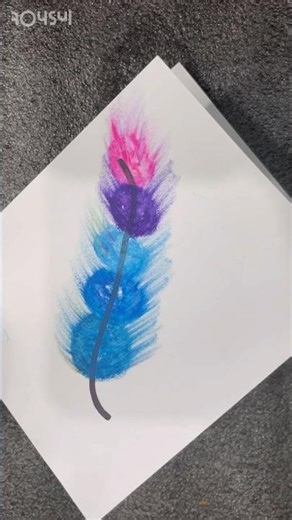 easy feather drawing #subscribe #art #drawing #artshorts #diycrafts #kidsvideo #diy #shorts #yt