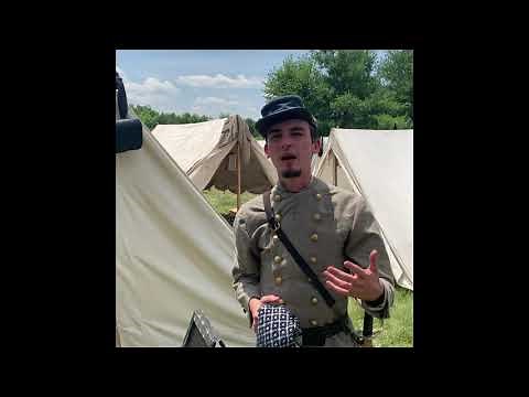 Civil War Haversack and Bedroll Demonstration