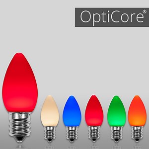 C7 Smooth OptiCore&reg LED Light Bulbs, Multicolor - Yard Envy