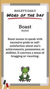 BD: Word of the Day - Boast