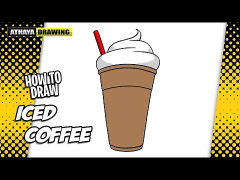 How to draw Iced Coffee step by step