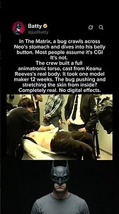 In the Matrix movie, the bug wasn’t CGI.