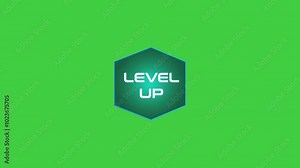 Level UP green screen video Stock Video