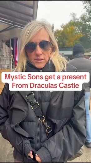 About to enter to Dracula‘s castle in Romania, but first a gift for the Mystic Sons#mysticmums #witches #clairvoyant #romania | Mystic Mums