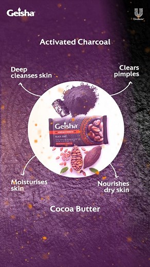 Geisha Black Soap isn't just another soap it combines activated charcoal for a deep cleanse with cocoa butter to nourish and soften your skin. A unique blend that gives your skin the radiance it deserves. #GeishaSoap #Olastaaaama #BlackGeishaSoap | Geisha