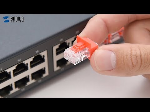 LANポートをロックして不正アクセスを防止するRJ-45プラグロック。自作用LANケーブルの抜けどめに使えるセキュリティロック機能付き ADT-RJ45LOCK