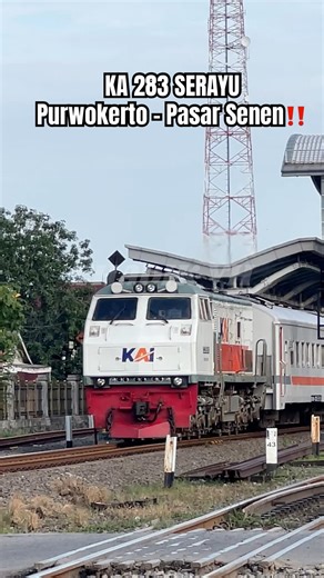 Akselerasi Lokomotif Sprinter CC 203 95 12 PWT saat membawa KA Serayu Take-off dari St Cikarang🔥📸