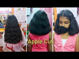 Baby Cut// Apple Cut Hairstyle forGirls// Blunt Bob Haircut // Haircut For Girls // Haircut Tutorial