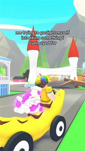 I THOUGHT THE BANANA CAR WAS RARE 💔✌🏽 atleast now i have a super cool extremely rare car right 🥹 anyways TY FOR 97k follow me for more adopt me content thx bye •𐃷• || cr ; lizzichicken // #denswoof #roblox #adoptme #starpetsgg #fyp