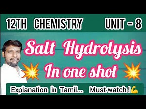 Salt Hydrolysis & Hydrolysis constant - Ionic Equilibrium | 12th Chemistry