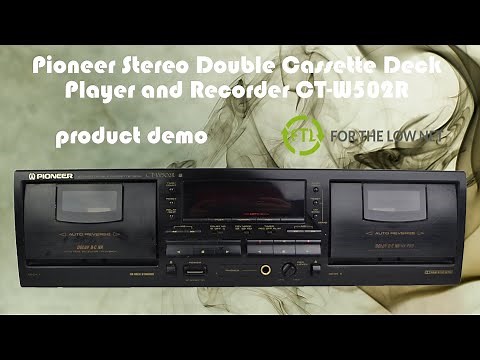 Pioneer Stereo Double Cassette Deck Player and Recorder Product Demo CT-W502R How to use