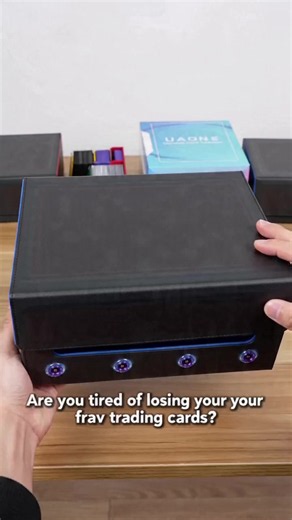 Large Faux Leather Card Storage Box for Collectible Cards