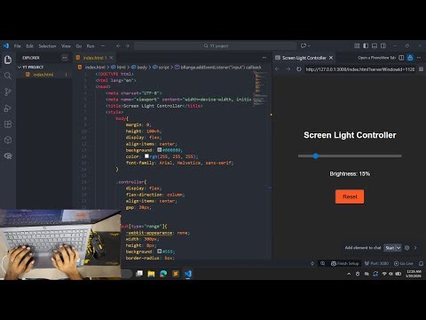 ASMR Program - Screen Light Controller using HTML, CSS & JS (No Talking)