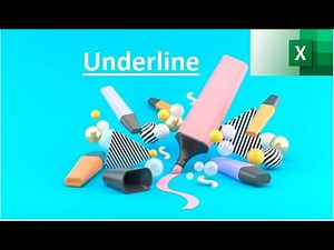 003. Learn how to underline a text or number in 1 min! Even for a partial cell !| EXCEL