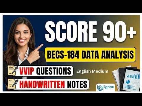Score 90+ in BECS-184 Data Analysis | Most Important Questions Answer | Handwritten Notes in English