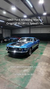 1969 Ford Mustang Mach 1 / Original 351W / 5 Speed / AC Click the link to view this vehicle on our website: https://www.pcclassiccars.com/car-inventory/1969-ford-mustang-mach-1-/-original-351w-/-5-speed-/-ac | PC Classic Cars