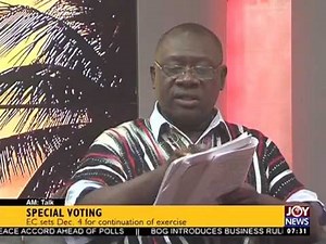 Special Voting - AM Talk on Joy News(2-12-16)