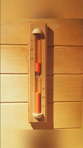 HSE Deluxe Cedar Wall-Mounted Rotating Sauna Sand Timer - 15 Minutes - Choose Your Sand Color (15...