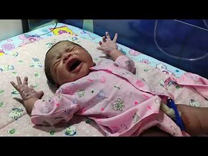 First time crying baby reaction 🥰#adorably #newbornbaby #trendingvideo