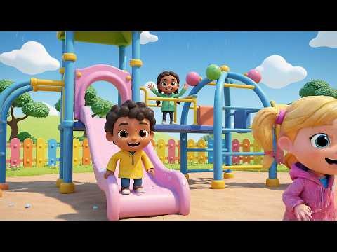 Rain Rain Go Away Magical Playground Adventure | Fun Rainy Day Nursery Rhymes