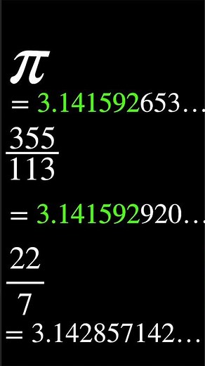 Pi as a Fraction #shorts