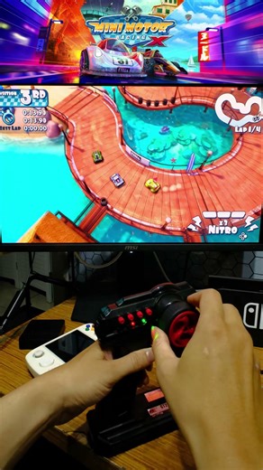 Flysky GT2F RC Controller - Mini Motor Racing X - Fruit Ninja Car (Nintendo Switch 2)