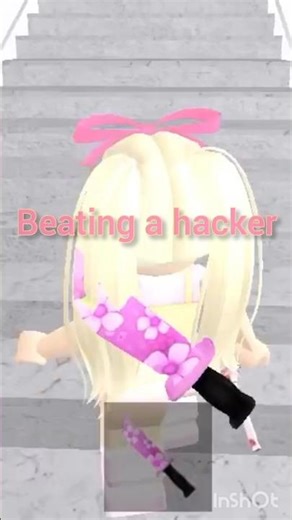 Beating a hacker! #roblox #mm2