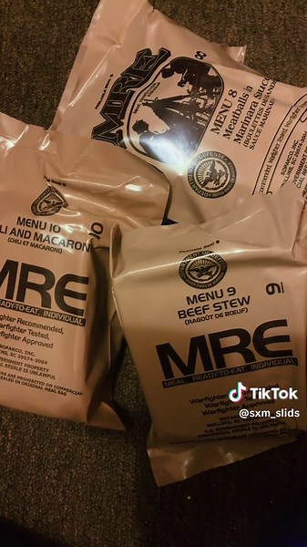 MRE’s off of TikTok shop!! Get yours now!! #MRES #SurvivalFood