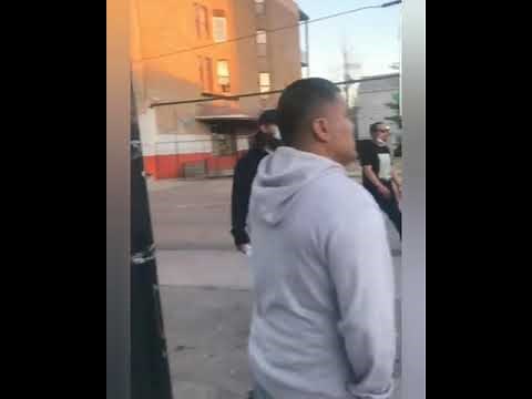 Chicago Latin kings gang protect their hood against looters.