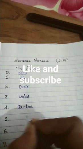 numeric in french#love