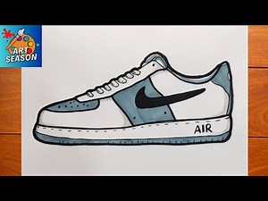 How to Draw Nike Air Force 1 Step by Step