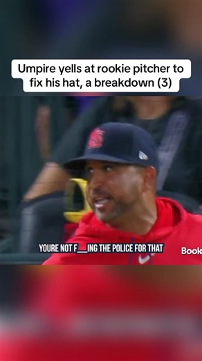 Umpire yells at rookie pitcher to fix his hat, a breakdown (3) | umpire baseball
