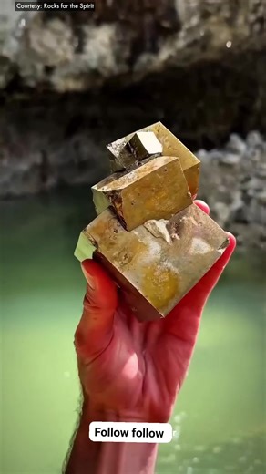 10K views · 53 reactions | Fool's Gold Pyrite Crystal! 252 #science #sciencefacts #reels #shorts #informative #education | The yogesh | Facebook