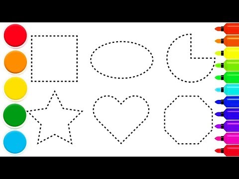 How to draw simple 2d geometric shapes | step by step