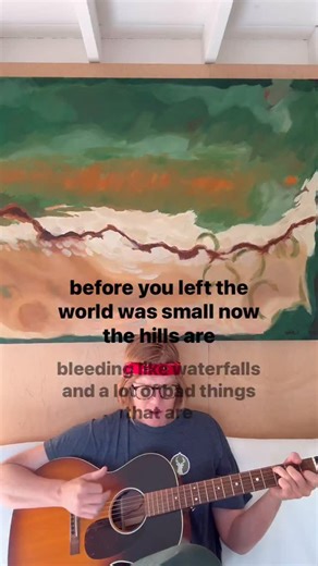 My song See the World goes pretty well with this painting. I got that idea from one of my Patreon supporters. I did a livestream concert just for some of my subscribers. I was testing out my Art is Life show. People also suggested that I match “In the Garden”, “darlin’ do not fear” and “baker’s globe mallow” with this painting. All of those songs seemed to have worked really well with it. I’m hoping that this painting and others will make people think of lots of different songs. That’s what I ho