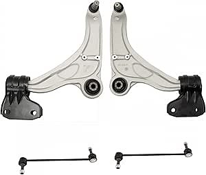 TRQ Front Suspension Kit Control Arm with Ball Joint Sway Bar Stabilizer Link Compatible with 2015-2022 Ford Edge 2016-2018 Lincoln MKX