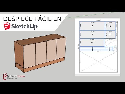 Free Opencutlist plugin for SketchUp parts in Spanish