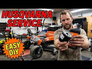 How To Change Oil And Service Your Husqvarna Z242F/ Z248F/ Z254F Zero Turn Mower.