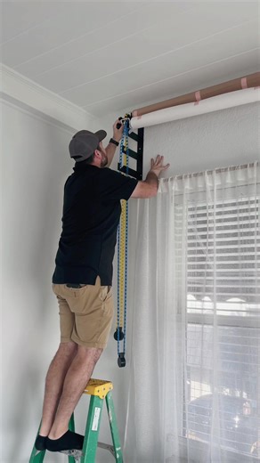 The backdrop roller system is up and ready. This was way harder than ot looks. 😮‍💨 We were sweating lol. Also, neither one of us like heights, so climbing the ladder was fun. 🥴 So excited. Ty @kaizenkev21 for the set. Ty @JSnyd_1 for hanging the brackets. And ty @Andrew Tremblay for your help hanging the backdrops today. #studio #photographystudio #bts #fyp