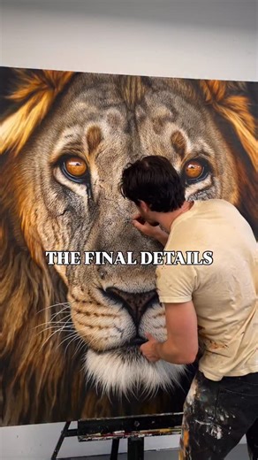 16K views · 12K reactions | One of my most detailed Lion Paintings...
