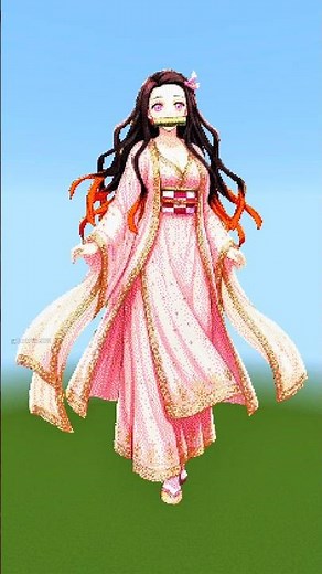 Top 5 Anime Girls in Indian Look 🇮🇳✨ | Makima, Sakura, Shinobu, Mitsuri & Nezuko Pixel Art