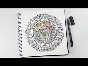 How to draw Mandala Art for beginners | Colorful Mandala tutorial in step by step | Doodle/Zentangle